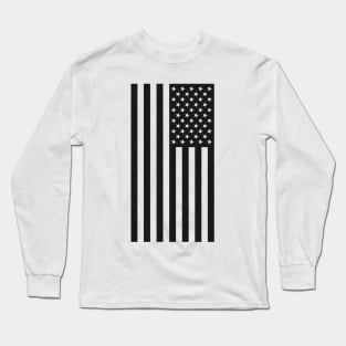 US Flag Down - Black Long Sleeve T-Shirt